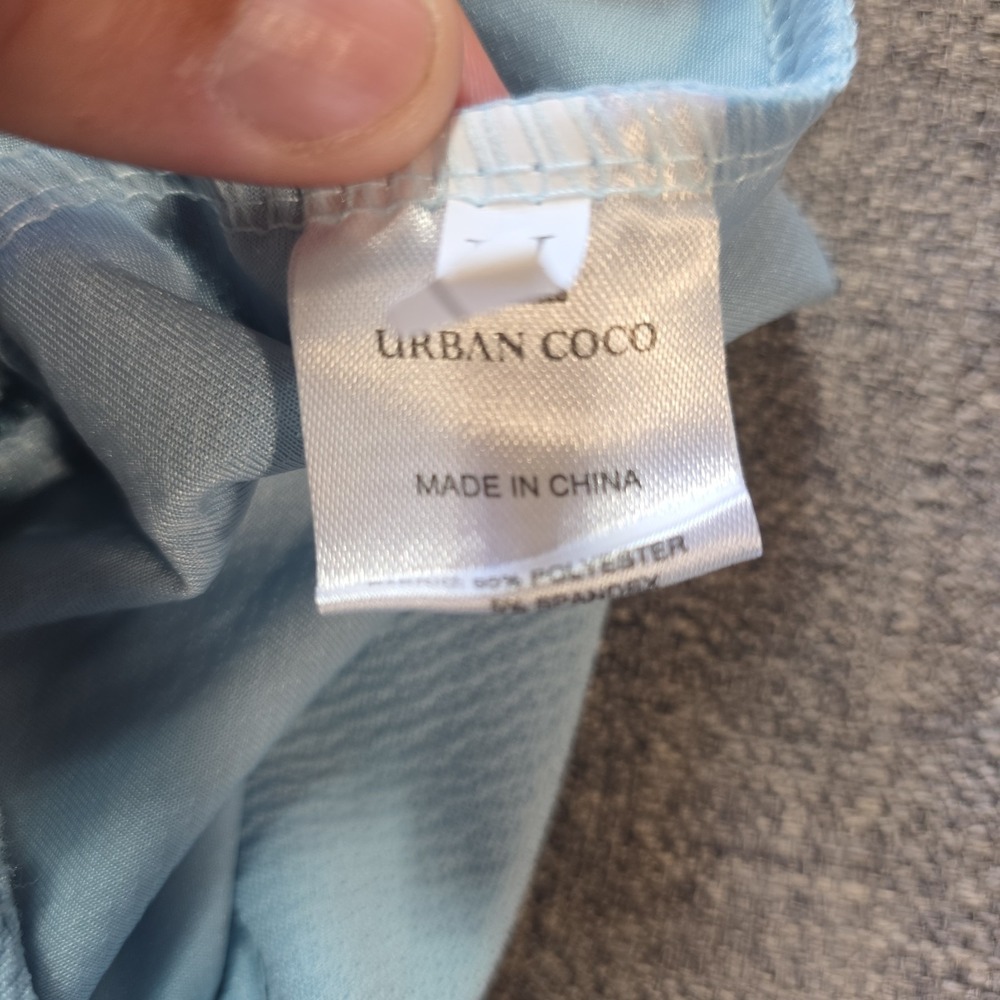 Urban Coco Baby Blue  Circle Tail Short Skirt NWT Size Medium Stretch - Picture 6 of 8